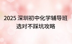 2025 深圳初中化学辅导班 选对不踩坑攻略