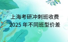 上海考研冲刺班收费 2025 年不同班型价差
