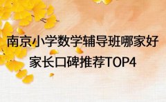 南京小学数学辅导班哪家好？家长口碑推荐TOP4