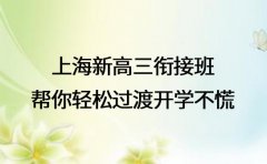 上海新高三衔接班 帮你轻松过渡开学不慌