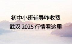 初中小班辅导咋收费 武汉 2025 行情看这里