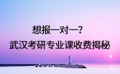 想报一对一？2025 武汉考研专业课收费揭秘