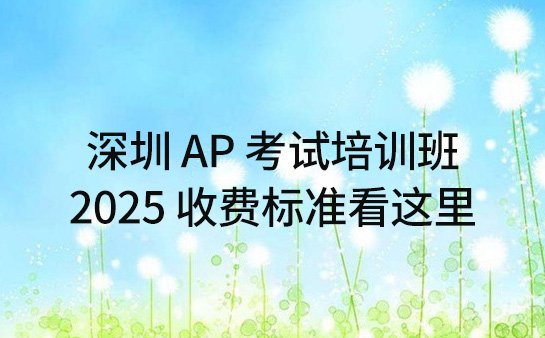 AP考试培训班收费