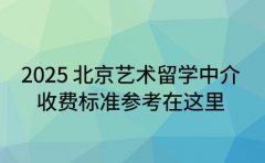 2025 北京艺术留学中介 收费标准参考在这里