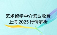 艺术留学中介怎么收费 上海 2025 行情解析
