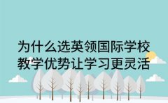 为什么选英领国际学校 教学优势让学习更灵活