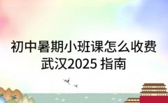 初中暑期小班课怎么收费 武汉 2025 指南