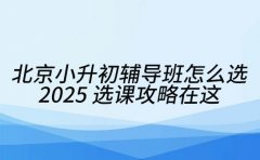 北京小升初辅导班怎么选 2025 选课攻略在这