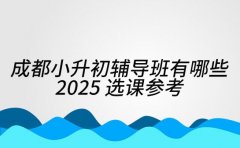 成都小升初辅导班有哪些 2025 选课参考
