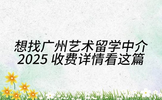 广州艺术留学中介收费