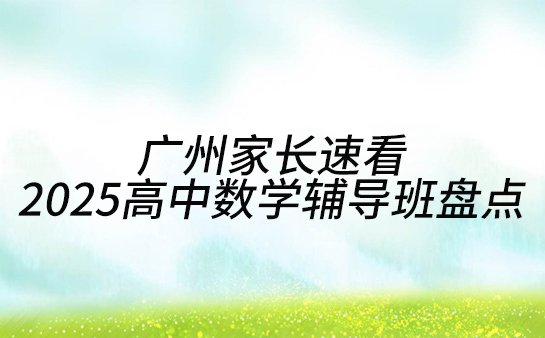 高中数学辅导班