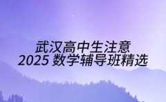 武汉高中生注意 2025 数学辅导班精选