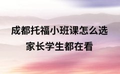 成都托福小班课怎么选 家长学生都在看