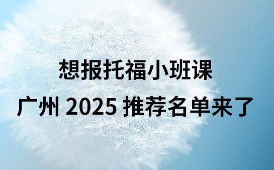 广州托福小班课
