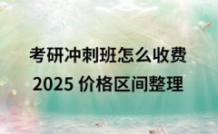 考研冲刺班怎么收费 2025 价格区间整理