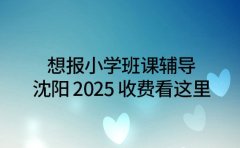 想报小学班课辅导 沈阳 2025 收费看这里