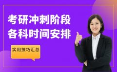 黄金时段利用 考研冲刺各科时间安排实用技巧