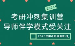2025沈阳考研冲刺集训营 导师伴学模式受关注